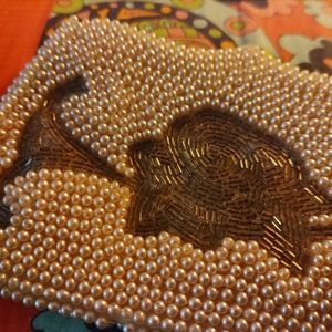 Beaded Vintage Mini Clutch Lipstick Bag